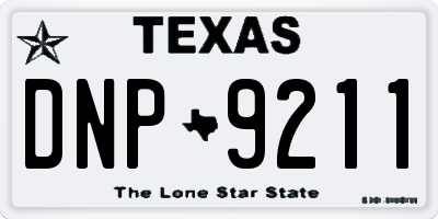 TX license plate DNP9211