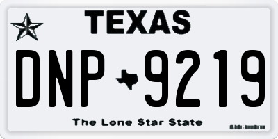 TX license plate DNP9219