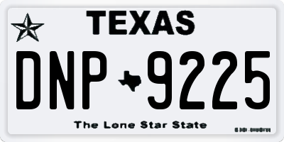 TX license plate DNP9225
