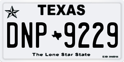 TX license plate DNP9229