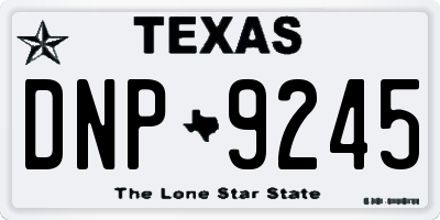 TX license plate DNP9245