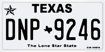 TX license plate DNP9246