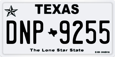 TX license plate DNP9255