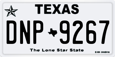 TX license plate DNP9267