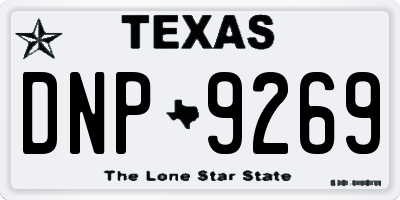 TX license plate DNP9269