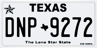 TX license plate DNP9272