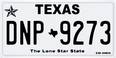TX license plate DNP9273