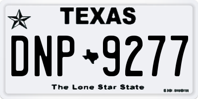 TX license plate DNP9277