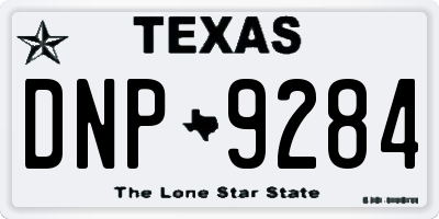 TX license plate DNP9284