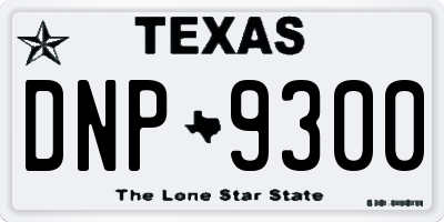 TX license plate DNP9300