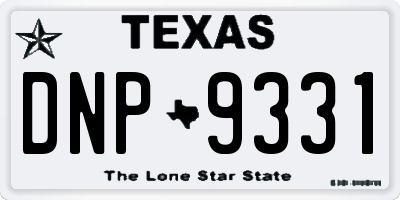 TX license plate DNP9331