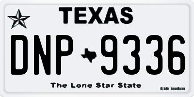TX license plate DNP9336