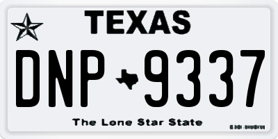 TX license plate DNP9337