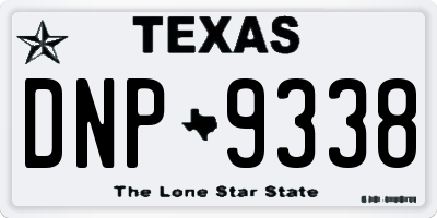 TX license plate DNP9338