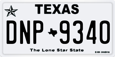 TX license plate DNP9340