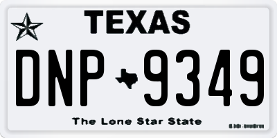 TX license plate DNP9349
