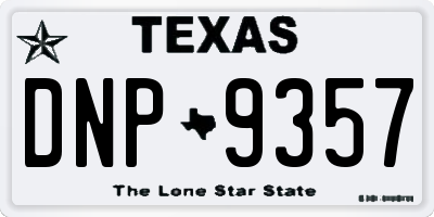 TX license plate DNP9357