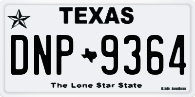 TX license plate DNP9364