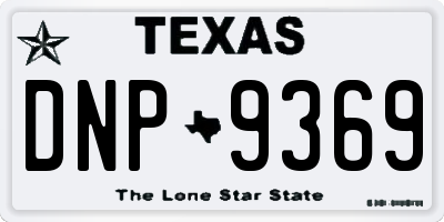 TX license plate DNP9369