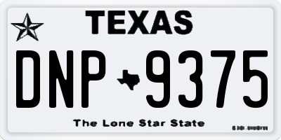 TX license plate DNP9375
