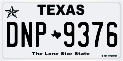 TX license plate DNP9376