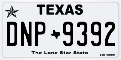 TX license plate DNP9392