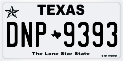 TX license plate DNP9393