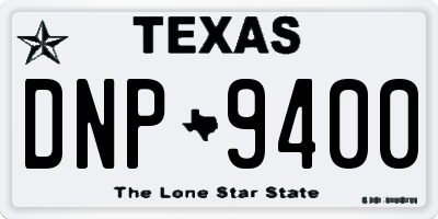 TX license plate DNP9400