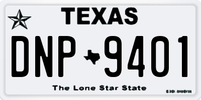 TX license plate DNP9401