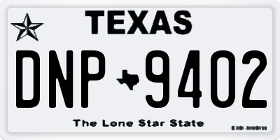 TX license plate DNP9402