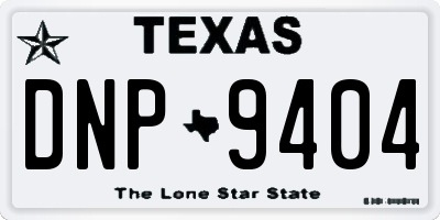TX license plate DNP9404