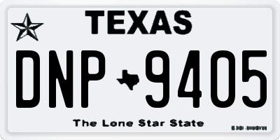 TX license plate DNP9405