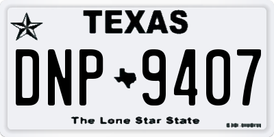 TX license plate DNP9407