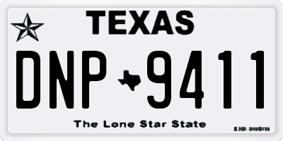 TX license plate DNP9411