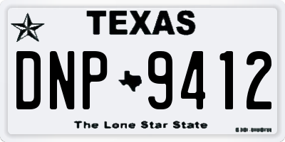 TX license plate DNP9412