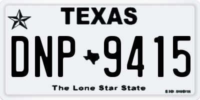TX license plate DNP9415