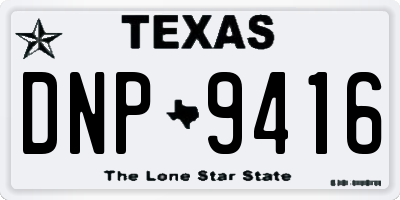 TX license plate DNP9416