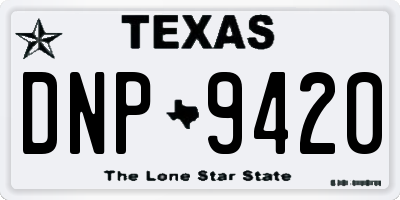 TX license plate DNP9420