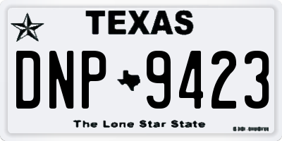 TX license plate DNP9423