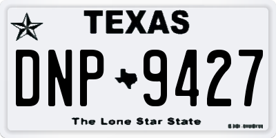 TX license plate DNP9427