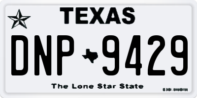 TX license plate DNP9429