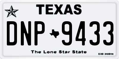 TX license plate DNP9433