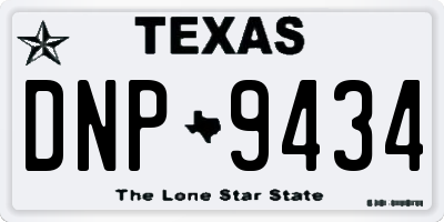 TX license plate DNP9434