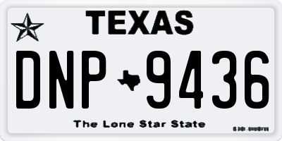 TX license plate DNP9436