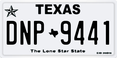 TX license plate DNP9441