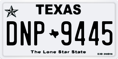 TX license plate DNP9445