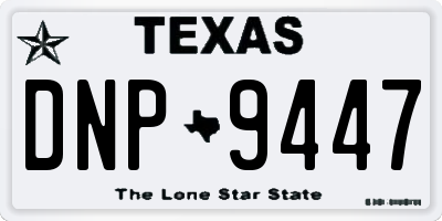 TX license plate DNP9447