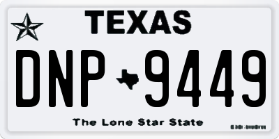 TX license plate DNP9449