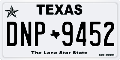 TX license plate DNP9452