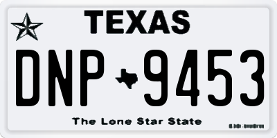 TX license plate DNP9453